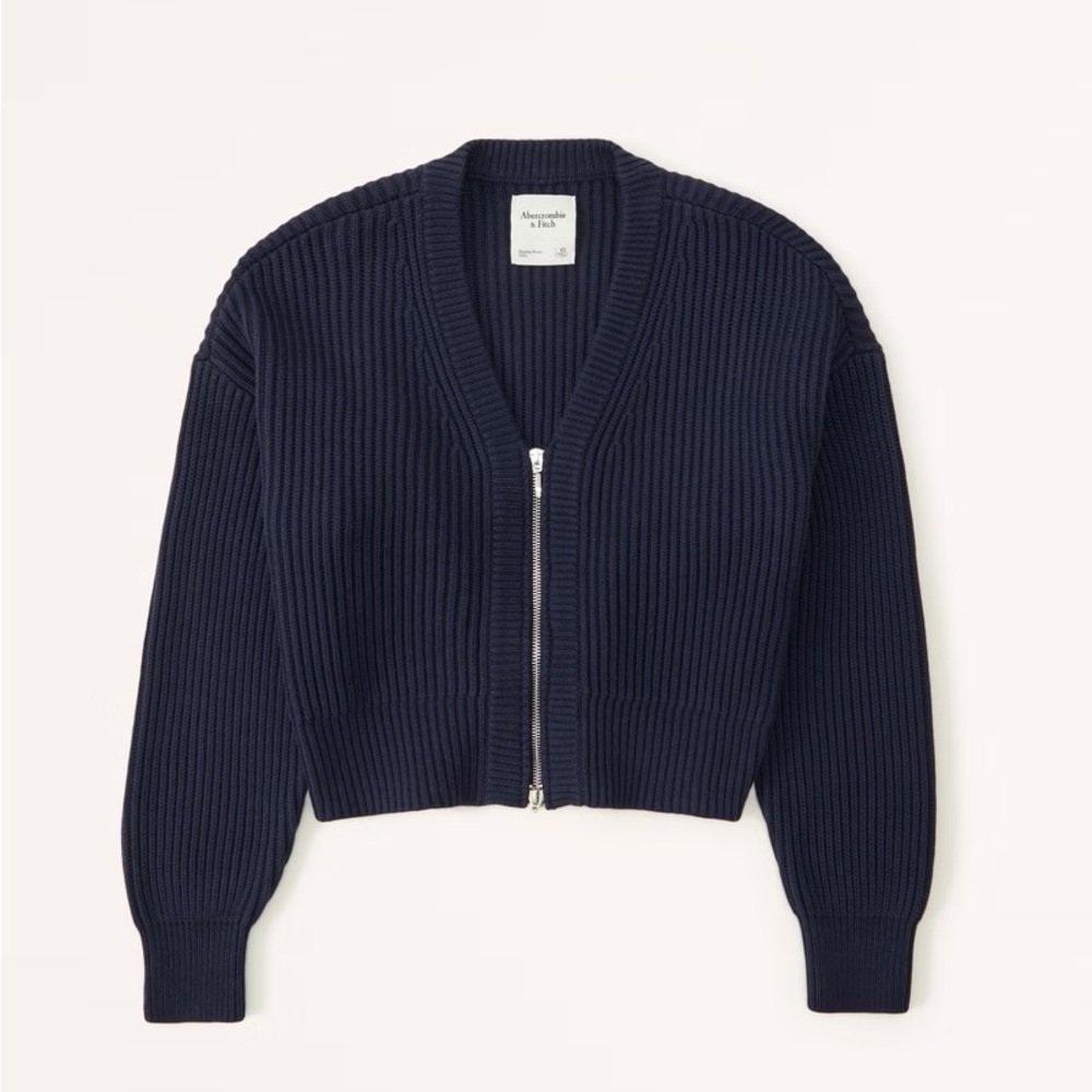 Abercrombie Navy Blue Zippered Women's Sweater